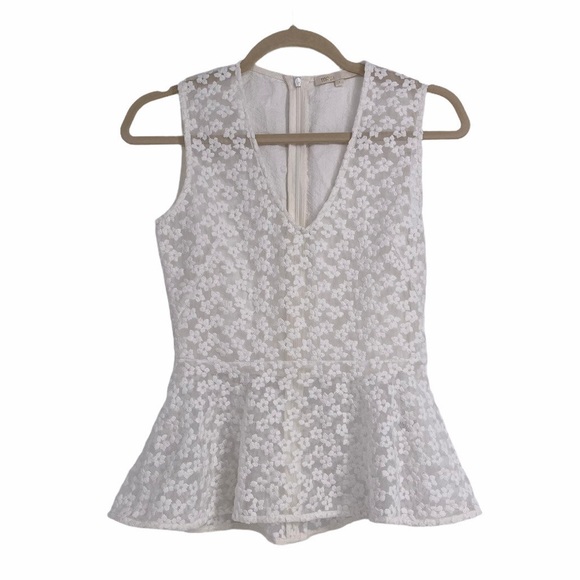 Maje Embroidered peplum Tank - Picture 2 of 8